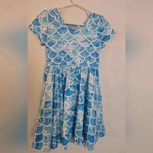 Charming Blue and White Kids Dress